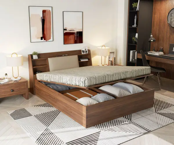 Read more about the article Wooden Double Bed with Drawers