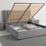 Sheesham wood queen size bed hydraulic storage